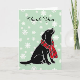 Black Labrador Tartan Scarf 2 Tack Kort