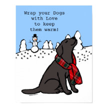 Black Labrador Tartan Scarf Mörk