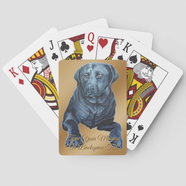 Black Labrador-uppspelningskort, Personlig Casinokort (Baksidan)