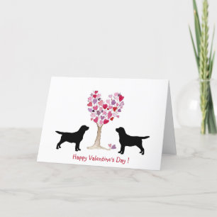 Black Labrador Valentine Helgkort