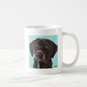 Black Labrador - Vallmo Painting Kaffemugg