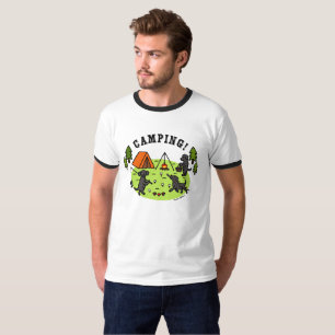 Black Labradors Camping Tshirt T-shirt