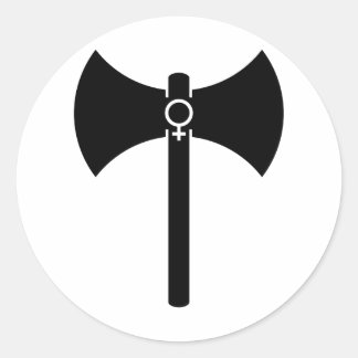 Black Labrys Runt Klistermärke