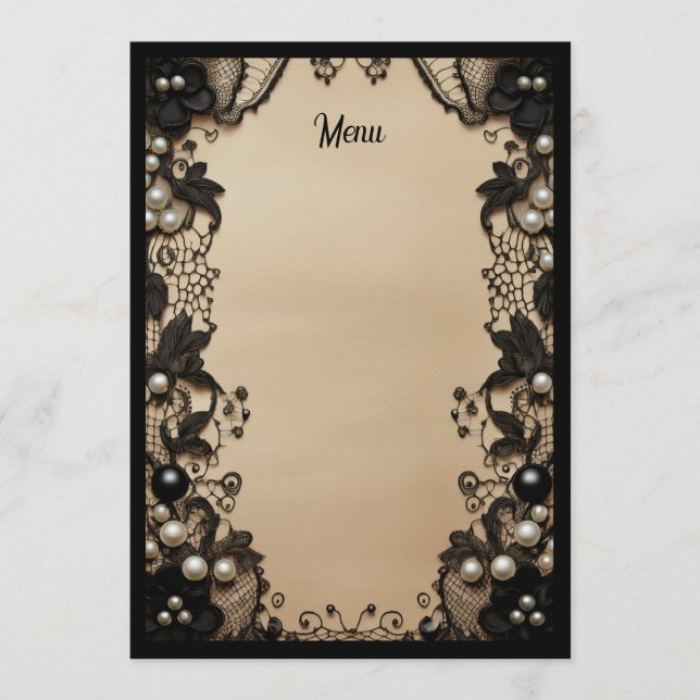 Black Lace and Pearls Meny (Framsida)