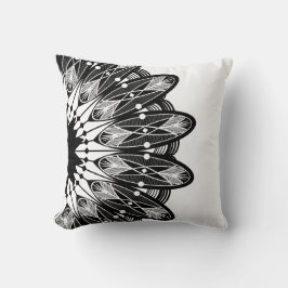 Black Lacey Mandala Kudde