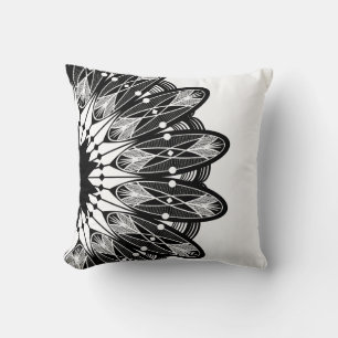 Black Lacey Mandala Kudde