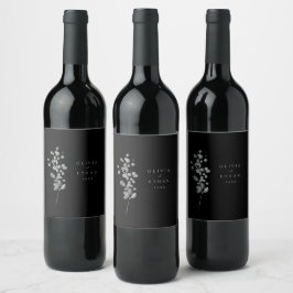 Black Lacquer Vinflaska Etikett