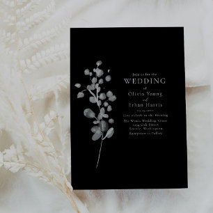 Black Lacquer Wedding-inbjudan Inbjudningar