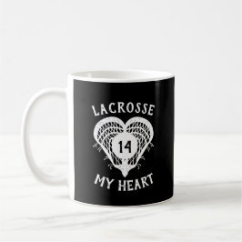 Black Lacrosse My Heart Kaffemugg