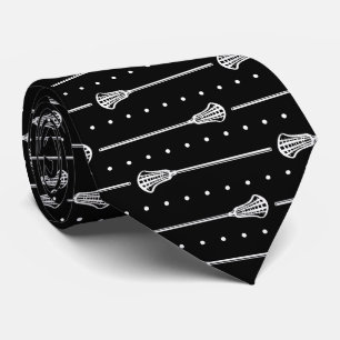 Black Lacrosse White Sticks & Doted Linjer Mönster Slips
