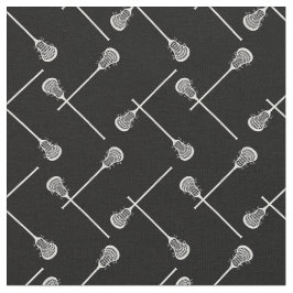 Black Lacrosse White Sticks Patterned Tyg