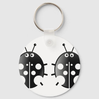 Black Ladybugs Nyckelring