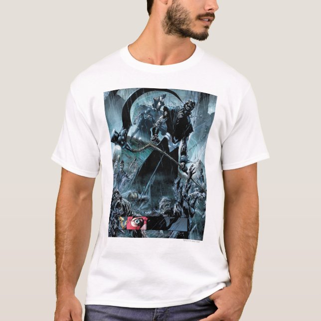 Black Lantern Corps Panel T-shirt (Framsida)
