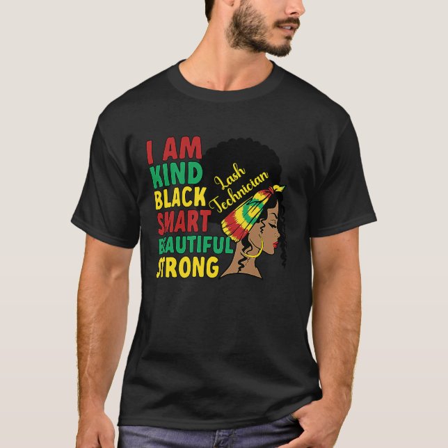 Black Lash Technician African American Lash Tech T Shirt (Framsida)