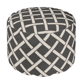 Black Lattice | Dekret för jordbruksföretagens hem Rund Puff