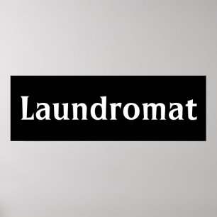 Black Laundromat Wall Art Art Poster Skriv ut