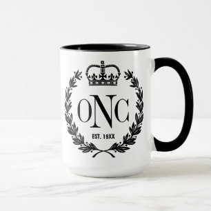 Black Laurel Wandeans Monogrammed Logotyp Mugg