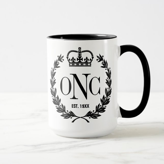 Black Laurel Wandeans Monogrammed Logotyp Mugg (Höger)