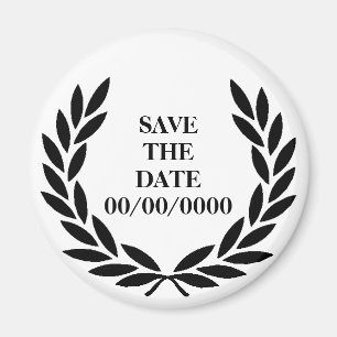 Black Laurel Wandeans Spara-the-Date Magnet
