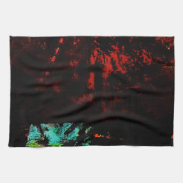 Black lava abstract kitchen towels,Dark abstract Kökshandduk