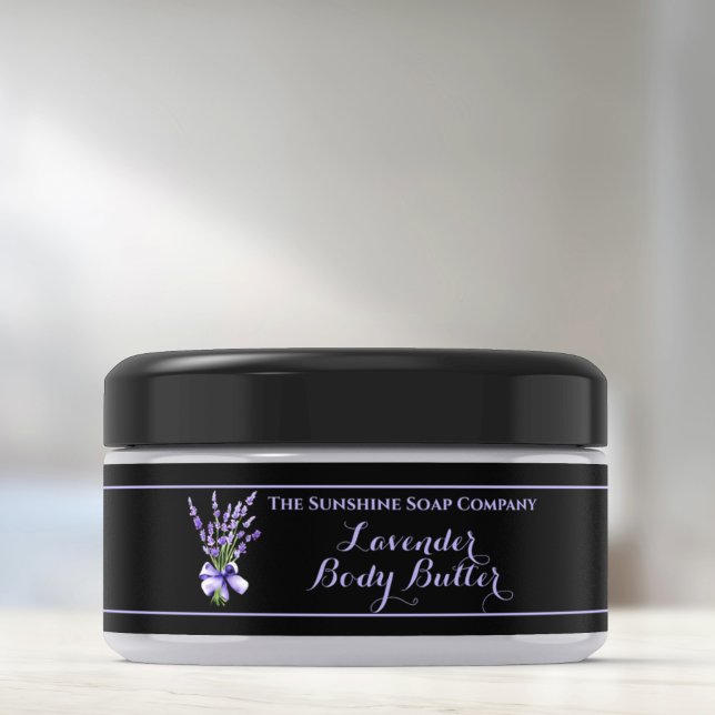 Black Lavender Body Butter burk etikett 1 x 7,25 (Skapare uppladdad)