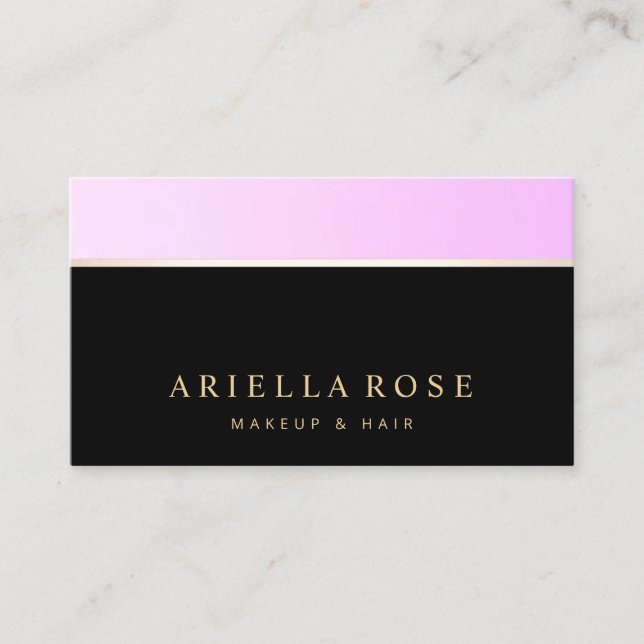 Black Lavender Ombre Beauty Salon Visitkort (Framsida)