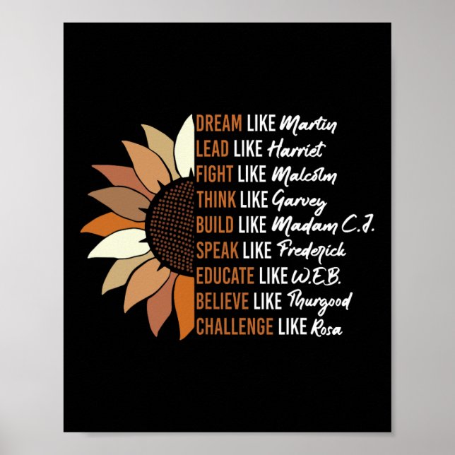 Black Leader Black History Month Dream like Martin Poster (Framsidan)