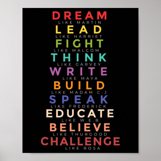 Black Leader Dream som Leaders Teach Black Histor Poster (Framsidan)