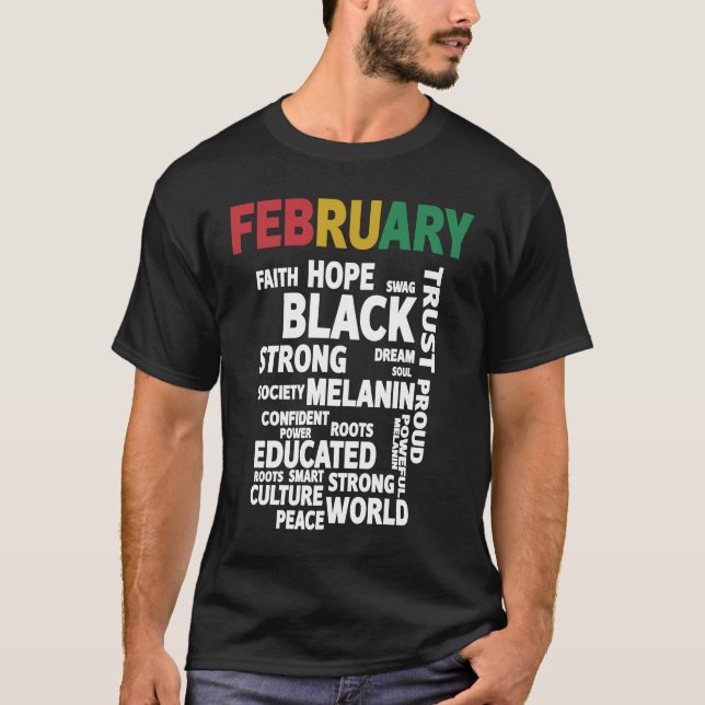 Black Leaders BLM Melanin Pride Afro Black History T Shirt (Framsida)