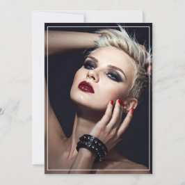 Black Leather Anniversary/Valentine's Flat Card Inbjudningar