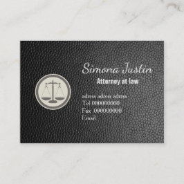 Black Leather Attorney affärskort Visitkort
