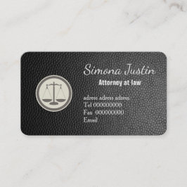 Black Leather Attorney affärskort Visitkort