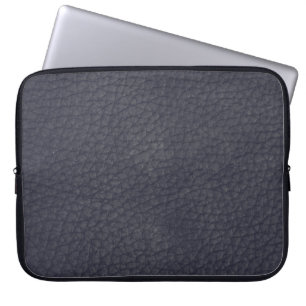 Black Leather Masculine Rustic Skin Laptop Fodral