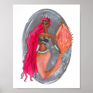 Black Leather Ro Guld Warrior Princess Sjöjungfru Poster