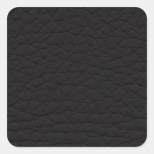 Black Leather Struktur Fyrkantigt Klistermärke