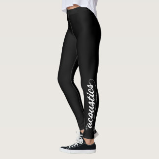 Black Leggings - Acoustics Script-teckensnitt på b