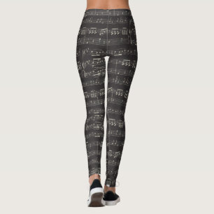 Black Leggings för Music Note