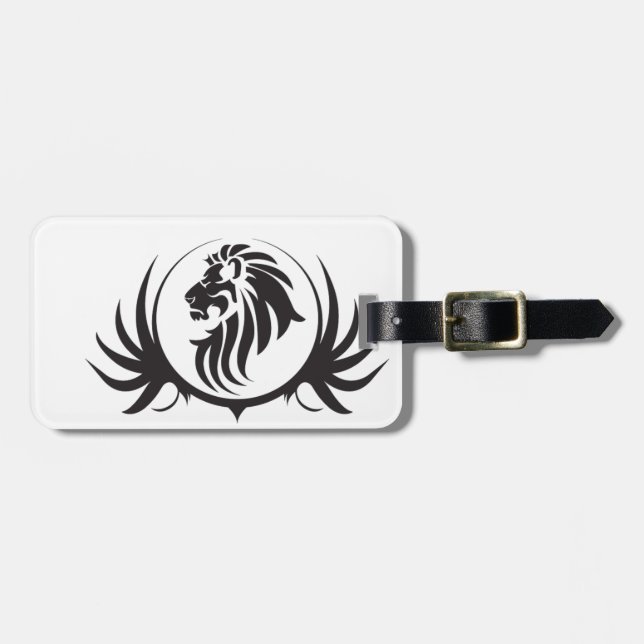 Black Lejon Head Bagagebricka (Horisontell Framsida)