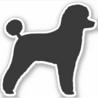 Black Leksak Pudel Hund Silhouette Vinyl Sticker