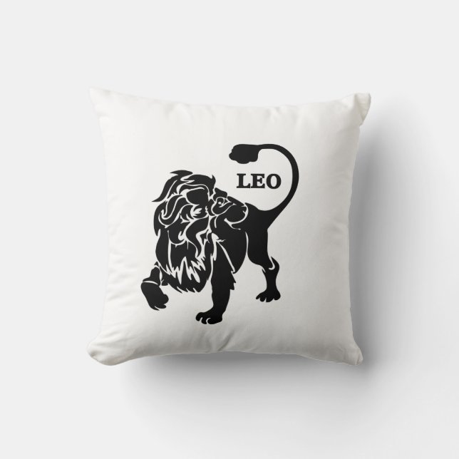 Black Leo Lejon Zodiac Kudde (Framsida)