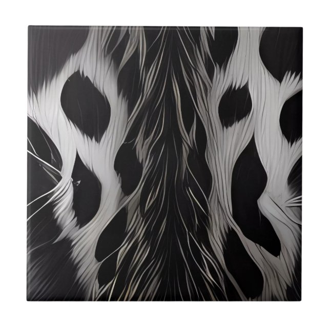 Black Leopard Ceramic Tile Sets Kakelplatta (Framsidan)