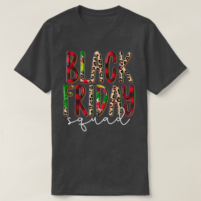 Black Leopard Red Play Fredag Squad, Merry Kristus T Shirt (Design framsida)