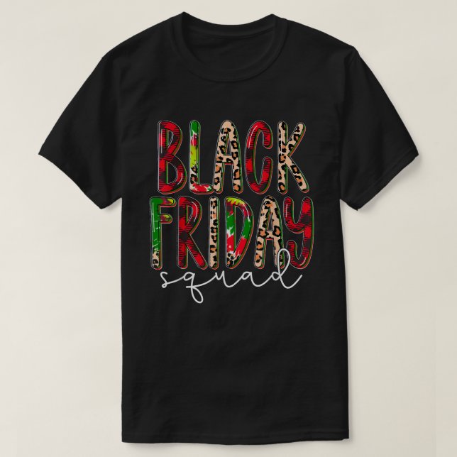 Black Leopard Red Play Fredag Squad, Merry Kristus T Shirt (Design framsida)