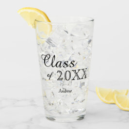 Black Lettering Class of 2022 Personlig Glaskopp