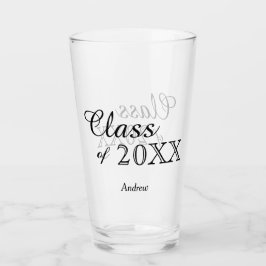 Black Lettering Class of 2022 Personlig Glaskopp