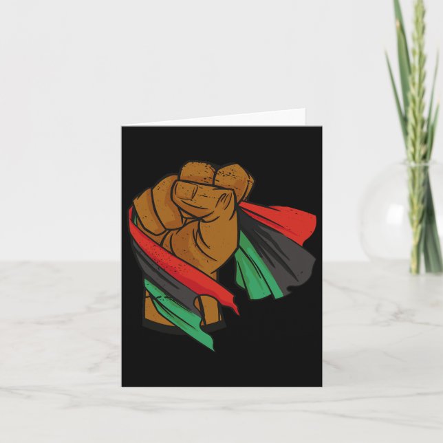 Black Liberation Flagga Junetelfte Panafrikanska u Kort (Framsida)