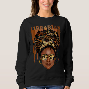 Black Librarian Kärlek Melanin Leopard Glasses Afr T Shirt