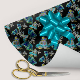 Black Light Neon Glow Julafton Snöflingor Cars Klo Presentpapper