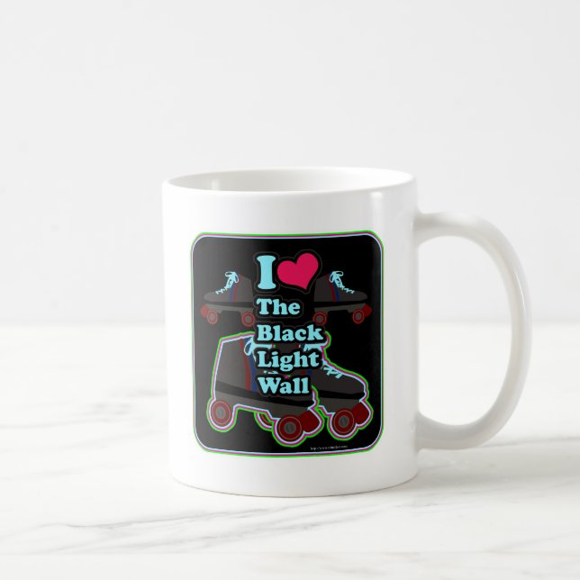 Black Light Roller Skate Flashback Slogan  Kaffemugg (Höger)