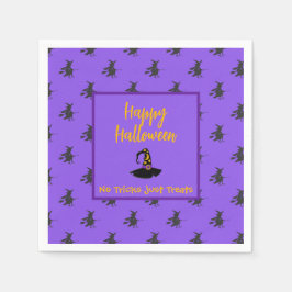 Black lila Halloween witches Pappersservett